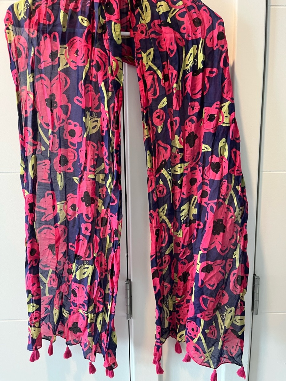 Beautiful COACH flower scarf